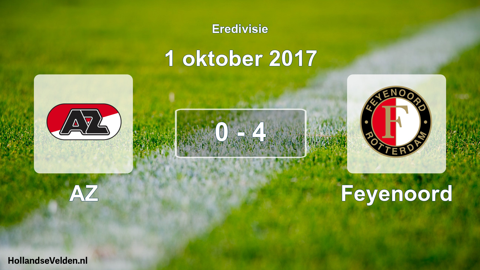 Total number of matches played: AZ - Feyenoord 0 - 4 (1 October 2017)
