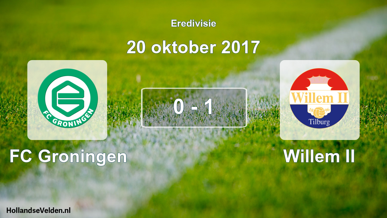 Total number of matches played: FC Groningen - Willem II 0 - 1 (20 October 2017)