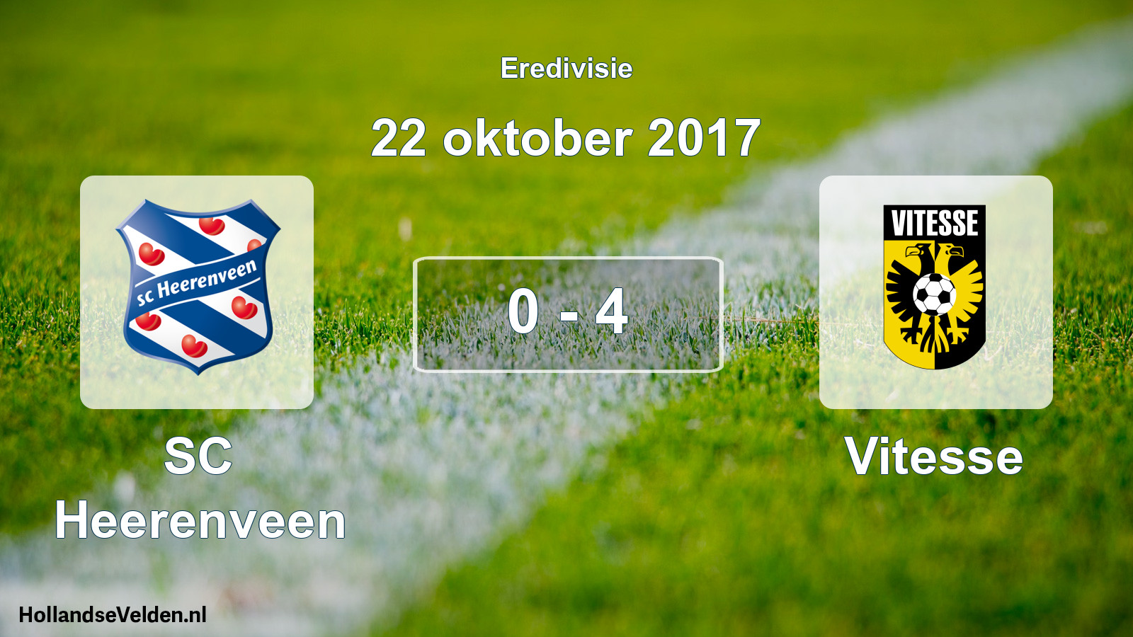 Total number of matches played: SC Heerenveen - Vitesse 0 - 4 (22 October 2017)