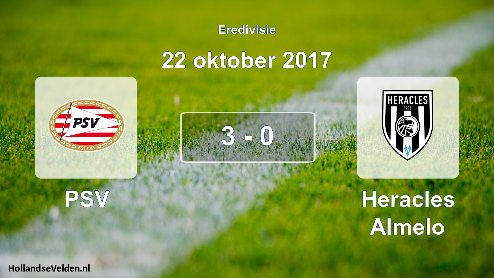 Total number of matches played: PSV - Heracles Almelo 3 - 0 (22 October 2017)