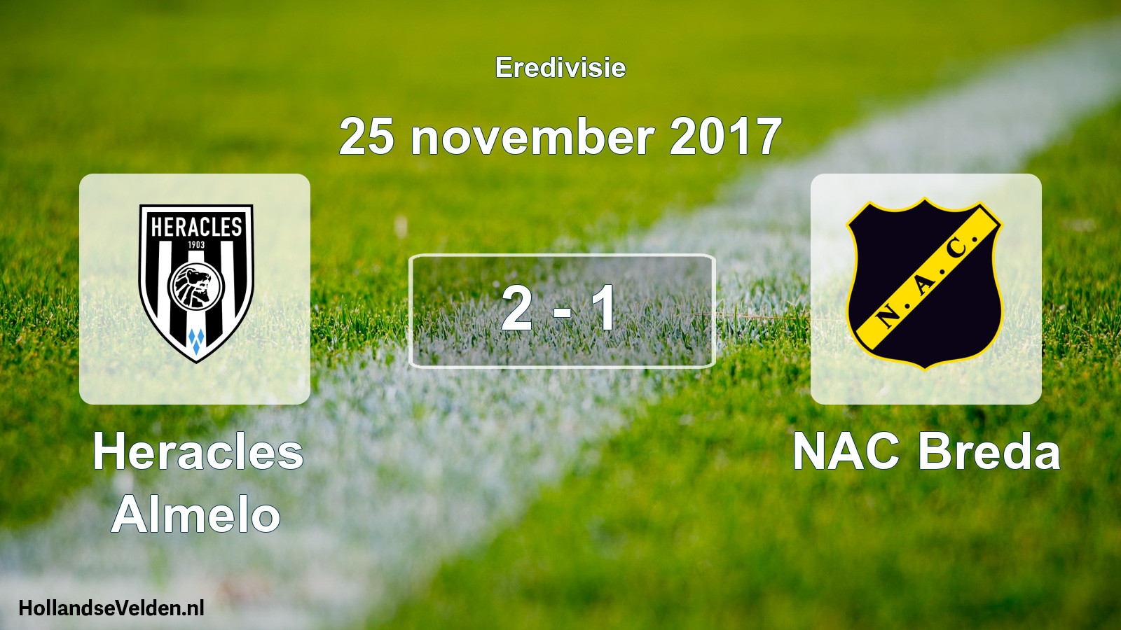 Total number of matches played: Heracles Almelo - NAC Breda 2 - 1 (25 November 2017)