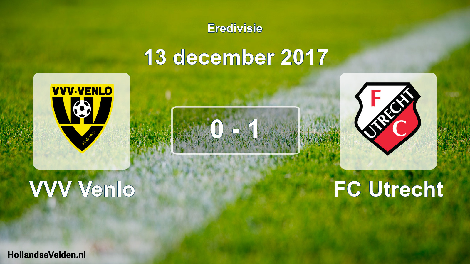 Total number of matches played: VVV Venlo - FC Utrecht 0 - 1 (13 December 2017)