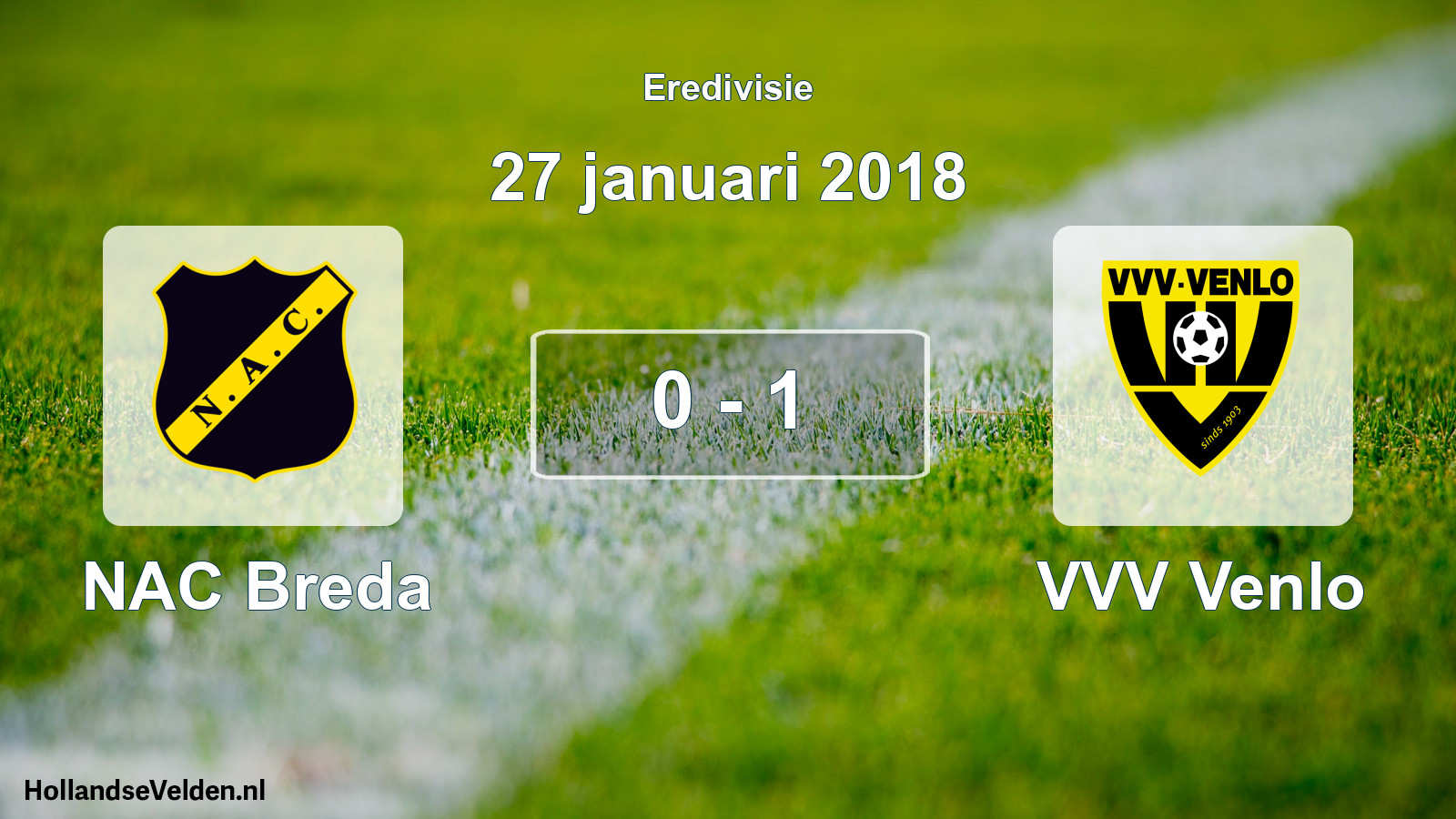 Total number of matches played: NAC Breda - VVV Venlo 0 - 1 (27 January 2018)