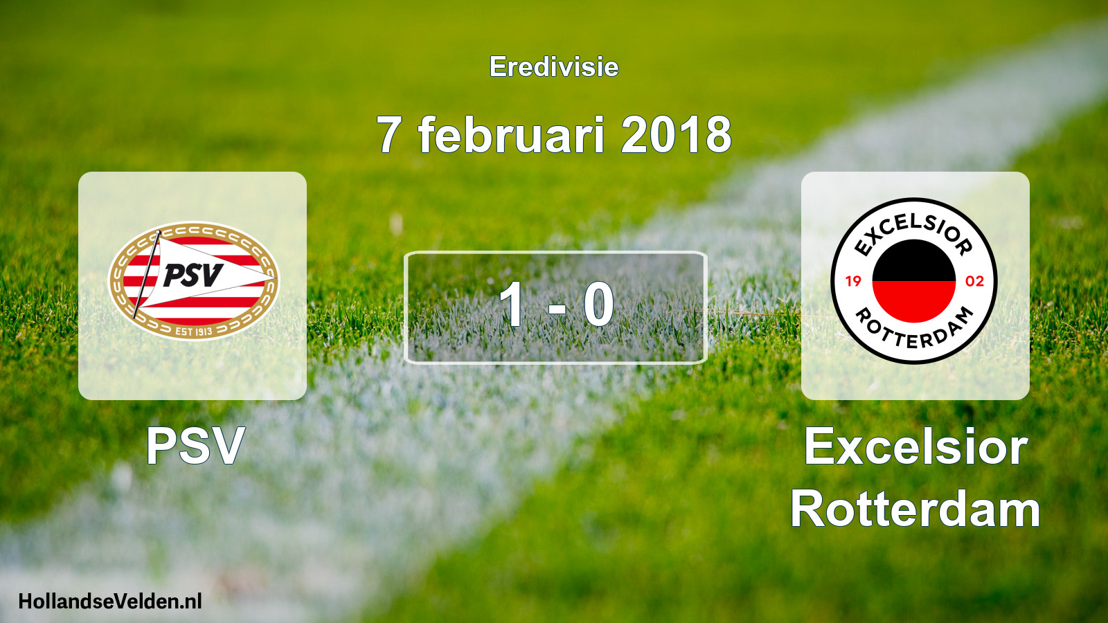 Total number of matches played: PSV - Excelsior Rotterdam 1 - 0 (7 February 2018)