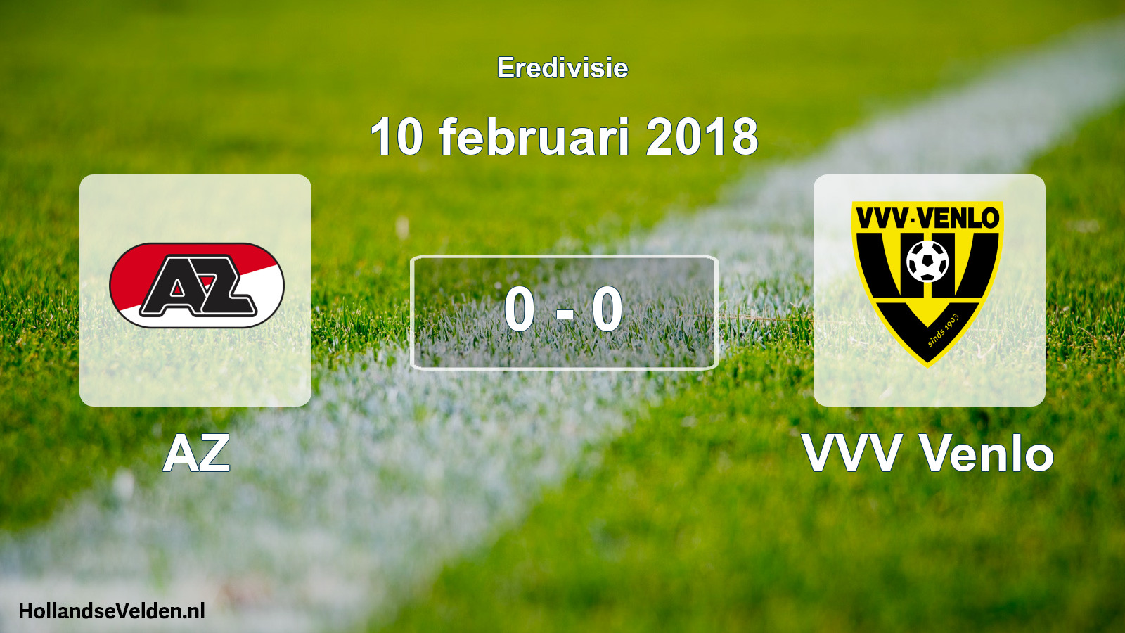 Total number of matches played: AZ - VVV Venlo 0 - 0 (10 February 2018)