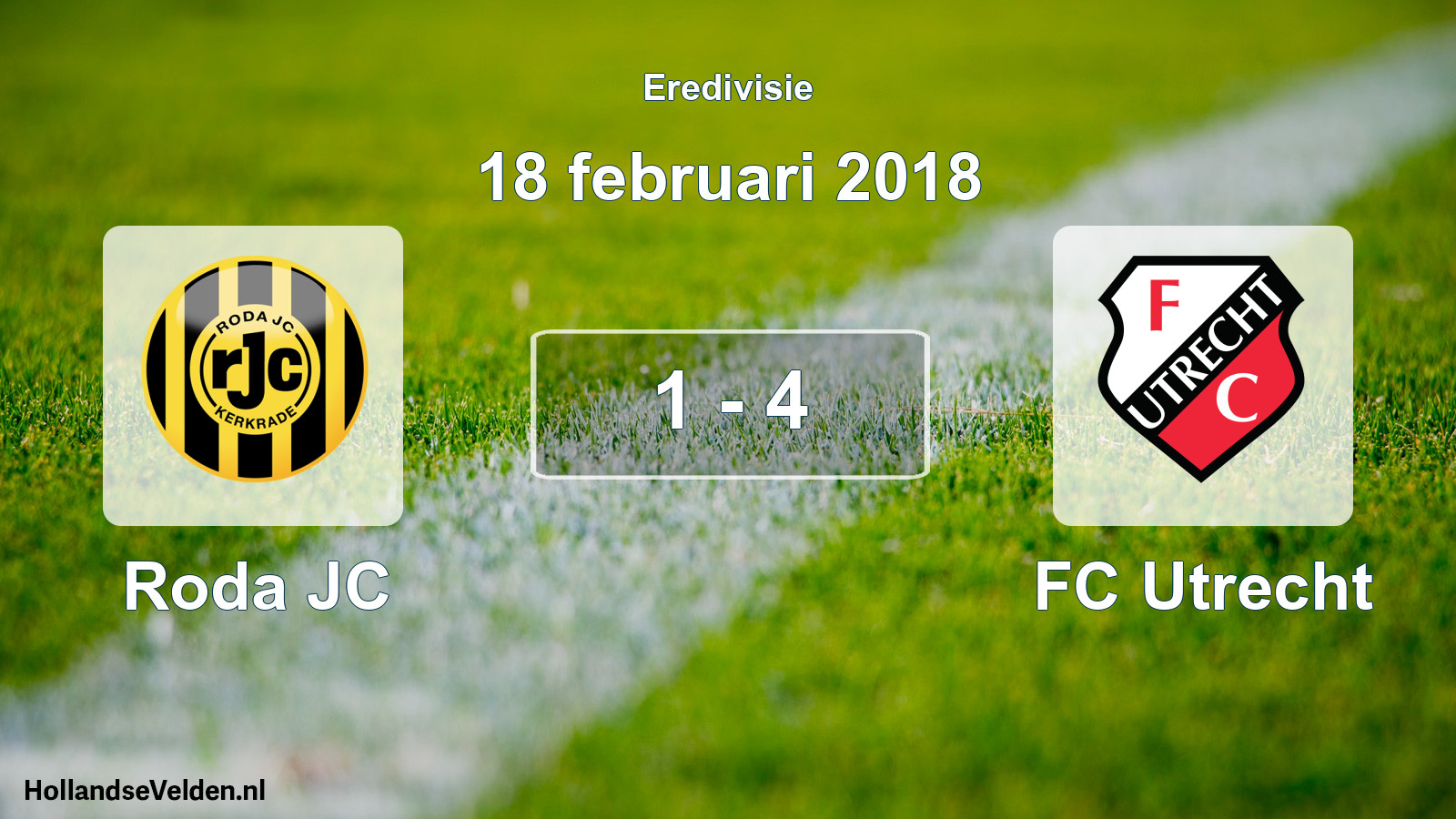 Total number of matches played: Roda JC - FC Utrecht 1 - 4 (18 February 2018)
