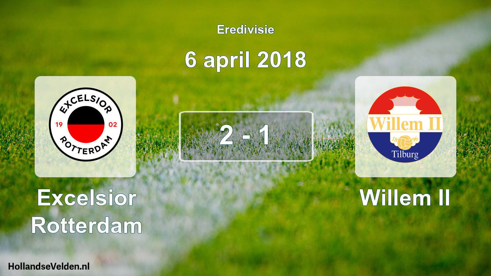 Total number of matches played: Excelsior Rotterdam - Willem II 2 - 1 (6 April 2018)