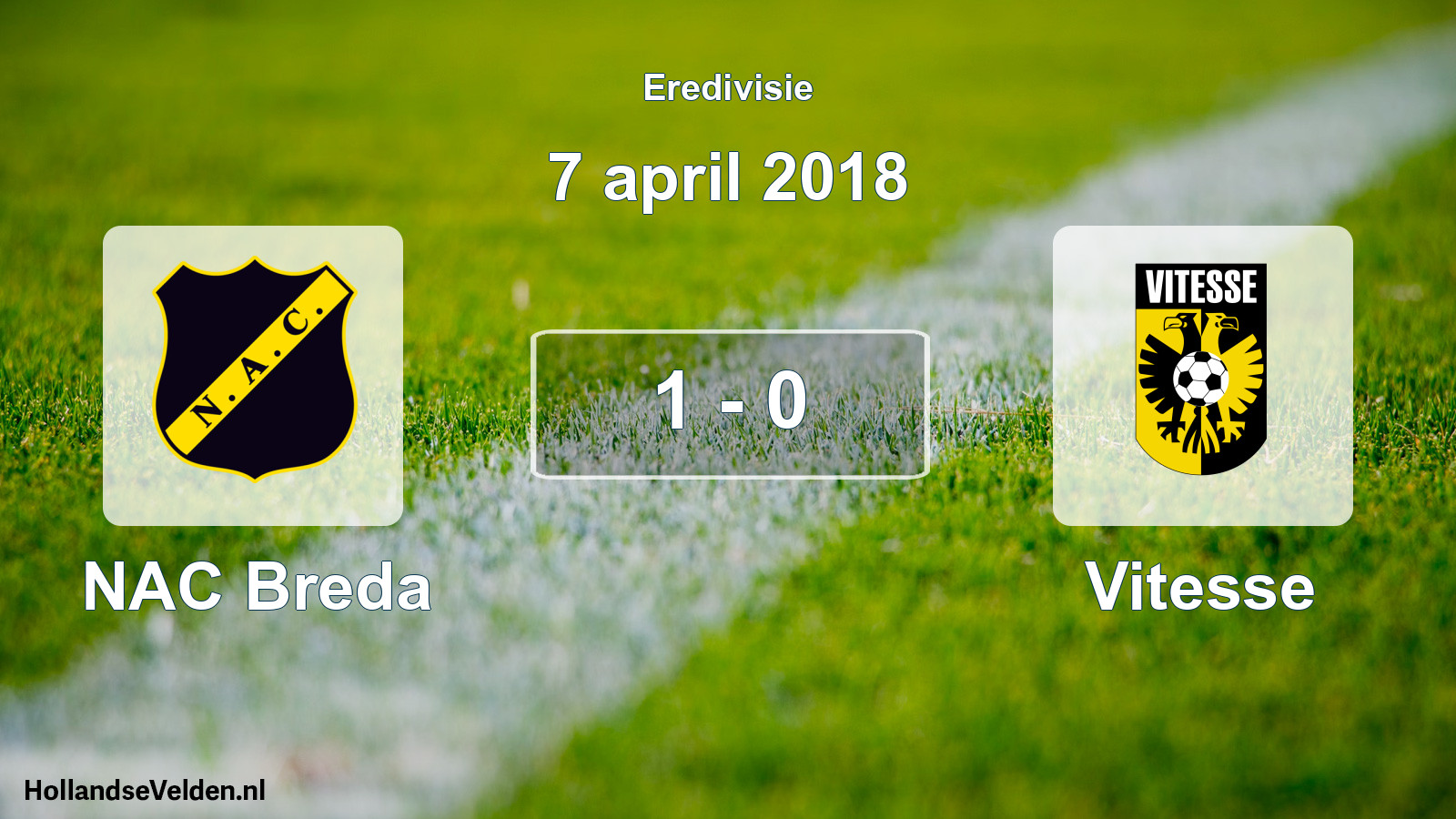 Total number of matches played: NAC Breda - Vitesse 1 - 0 (7 April 2018)