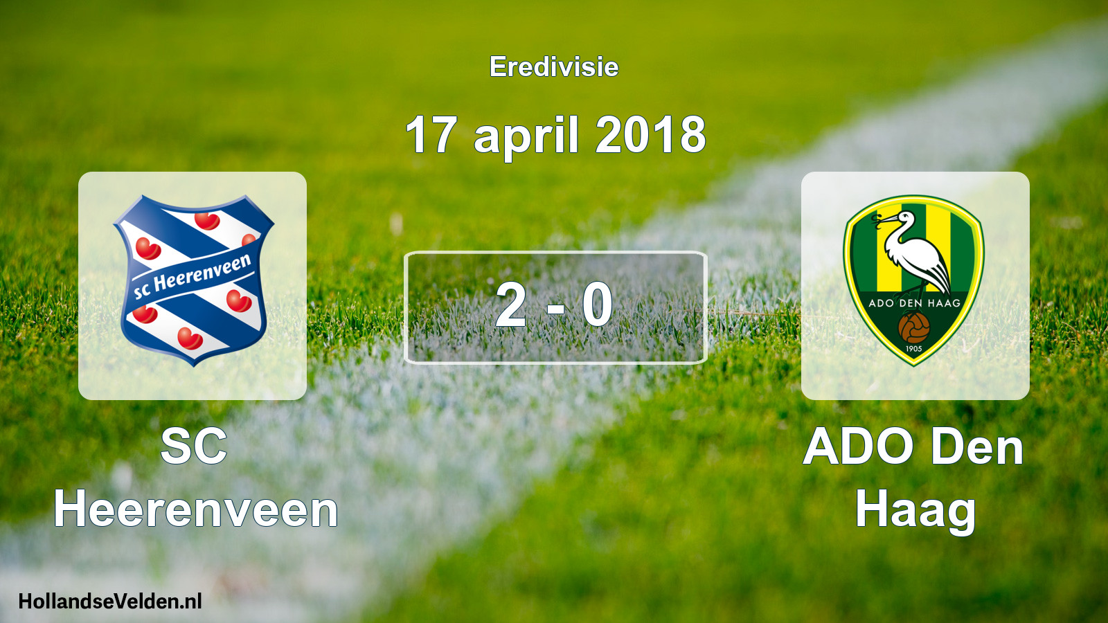 Total number of matches played: SC Heerenveen - ADO Den Haag 2 - 0 (17 April 2018)