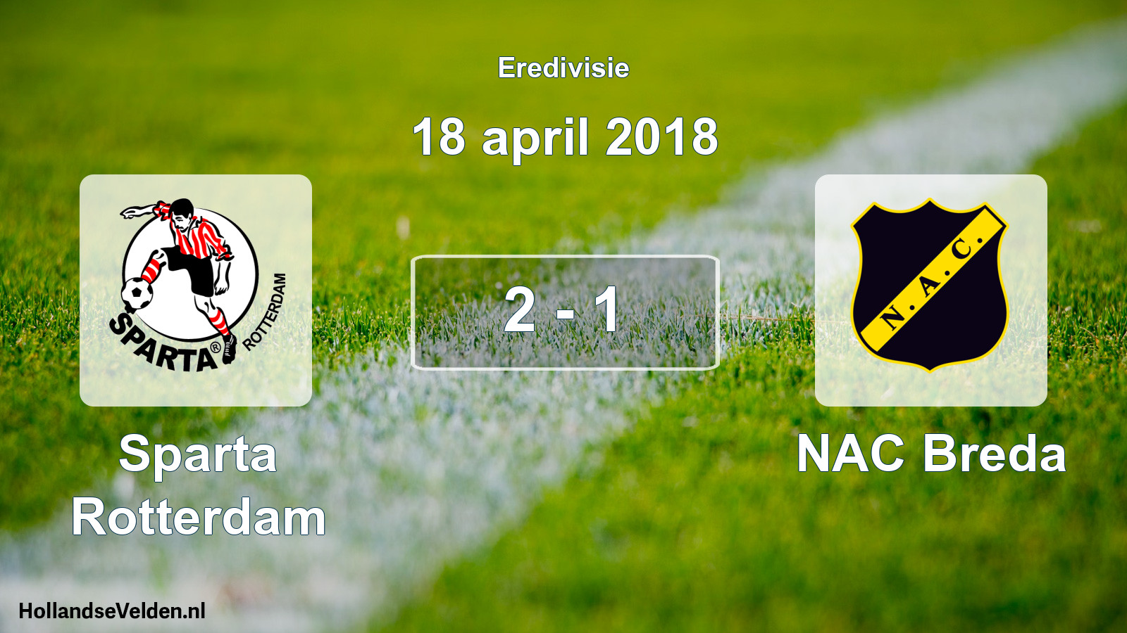 Total number of matches played: Sparta Rotterdam - NAC Breda 2 - 1 (18 April 2018)