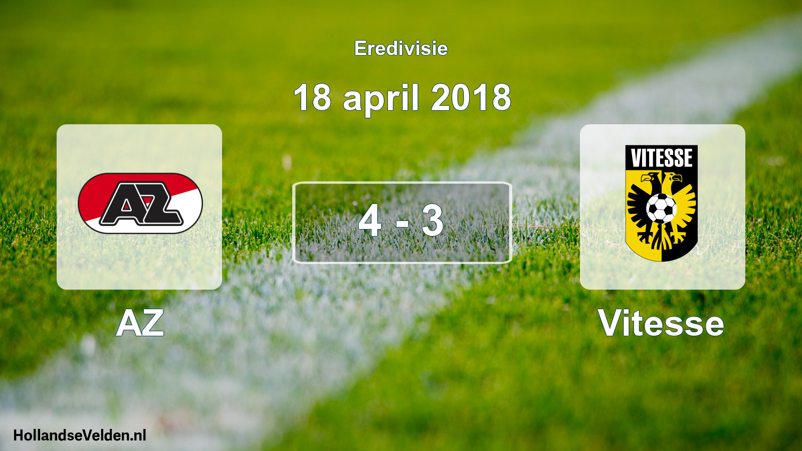 Total number of matches played: AZ - Vitesse 4 - 3 (18 April 2018)