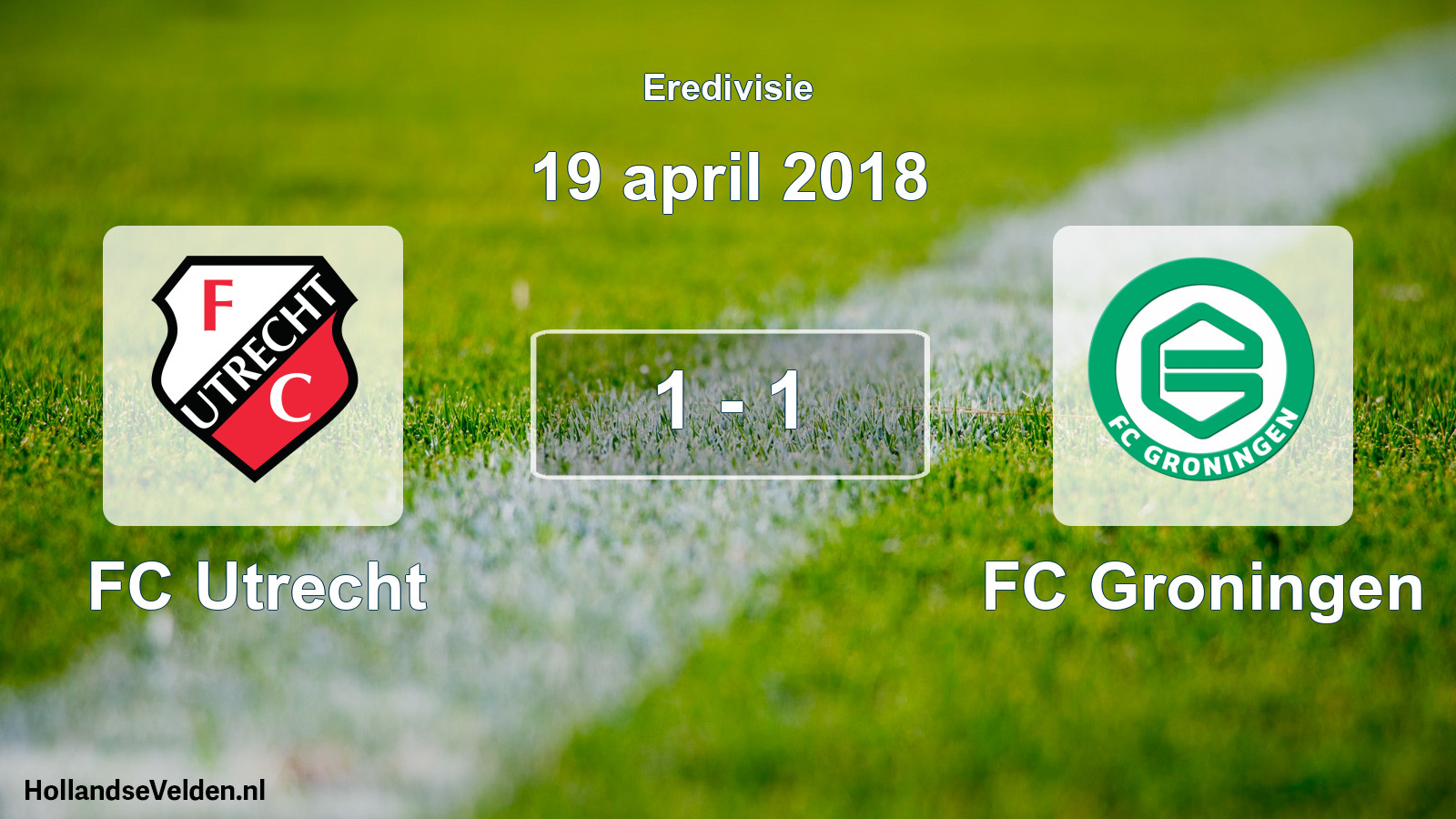 Total number of matches played: FC Utrecht - FC Groningen 1 - 1 (19 April 2018)