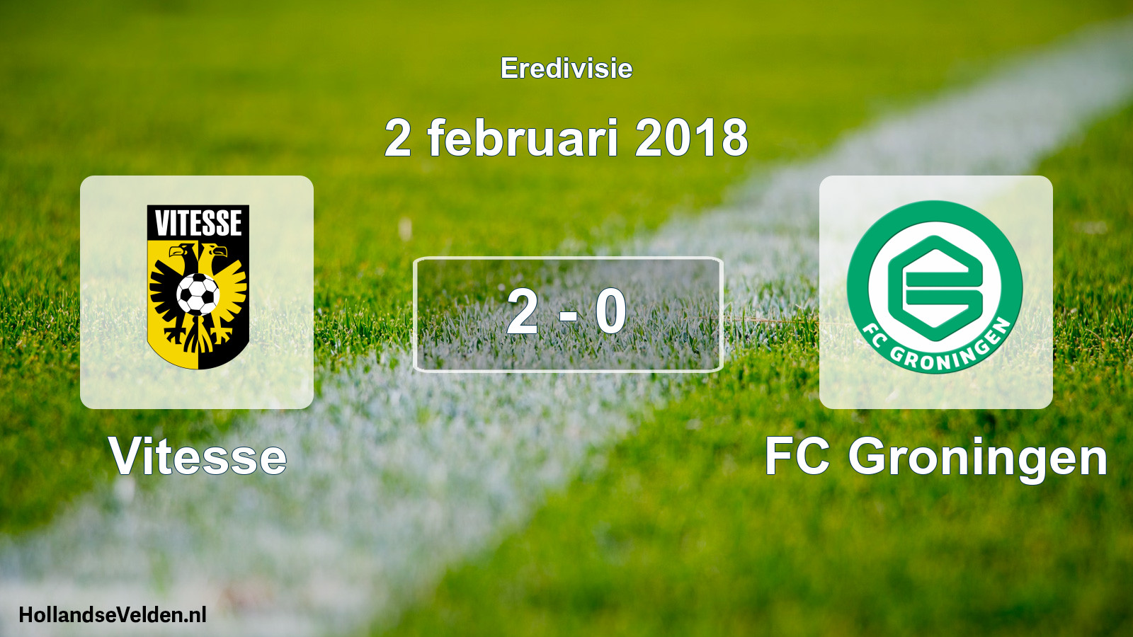 Total number of matches played: Vitesse - FC Groningen 2 - 0 (2 February 2018)