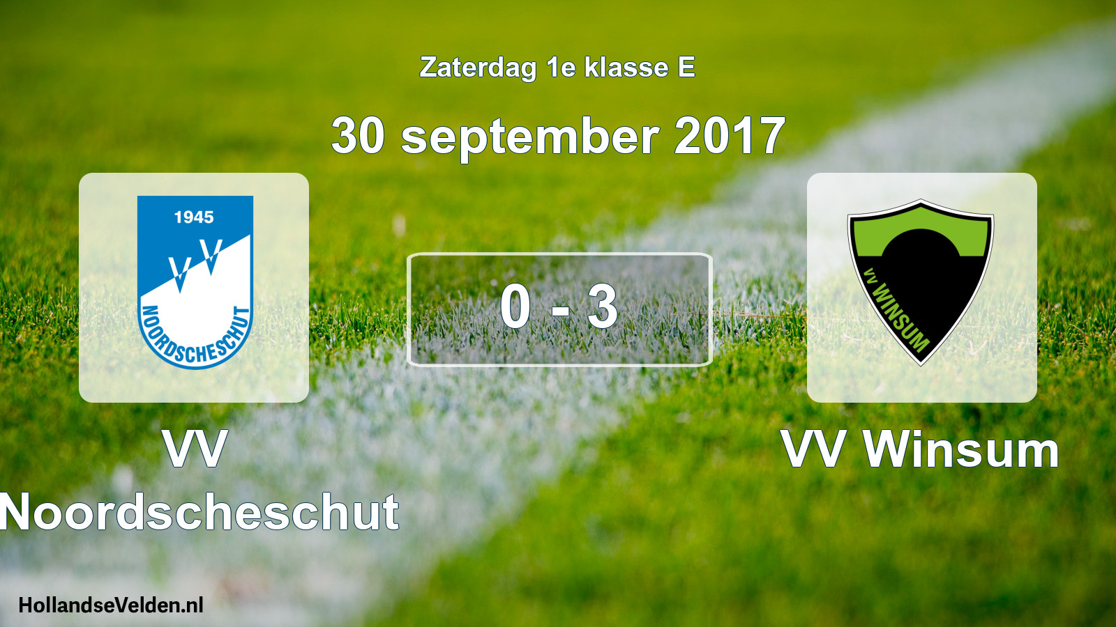 Total number of matches played: VV Noordscheschut - VV Winsum 0 - 3 (30 September 2017)