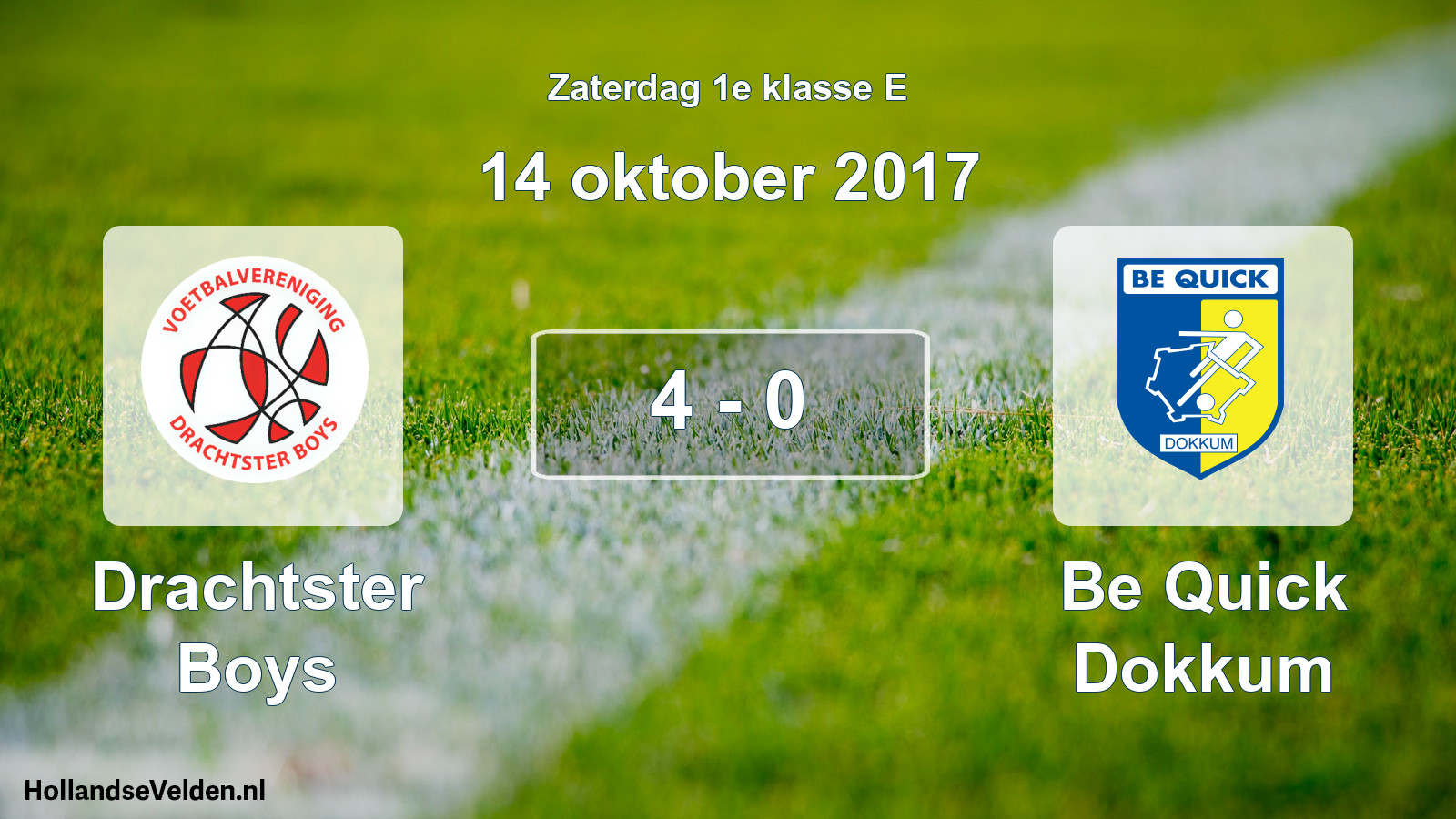 Total number of matches played: Drachtster Boys - Be Quick Dokkum 4 - 0 (14 October 2017)