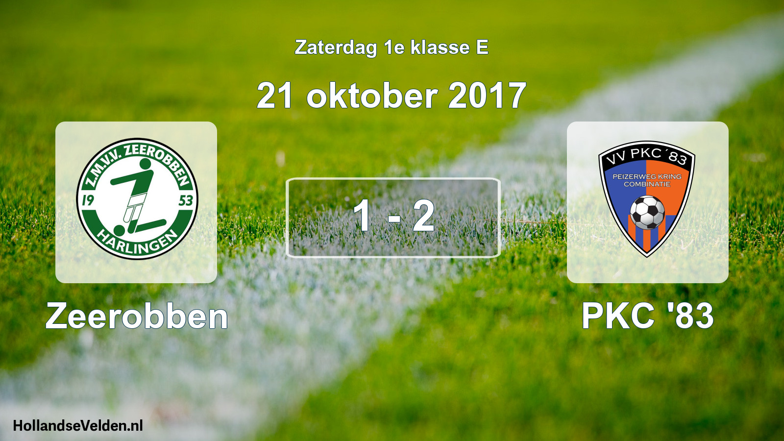 Total number of matches played: Zeerobben - PKC '83 1 - 2 (21 October 2017)