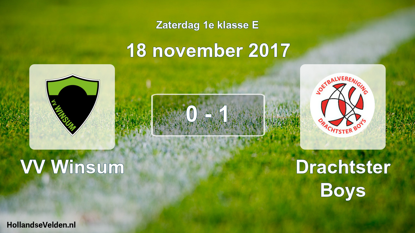 Total number of matches played: VV Winsum - Drachtster Boys 0 - 1 (18 November 2017)