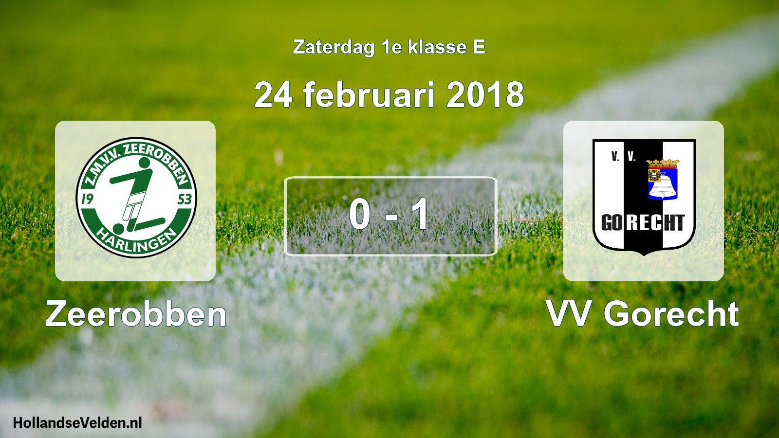 Total number of matches played: Zeerobben - VV Gorecht 0 - 1 (24 February 2018)