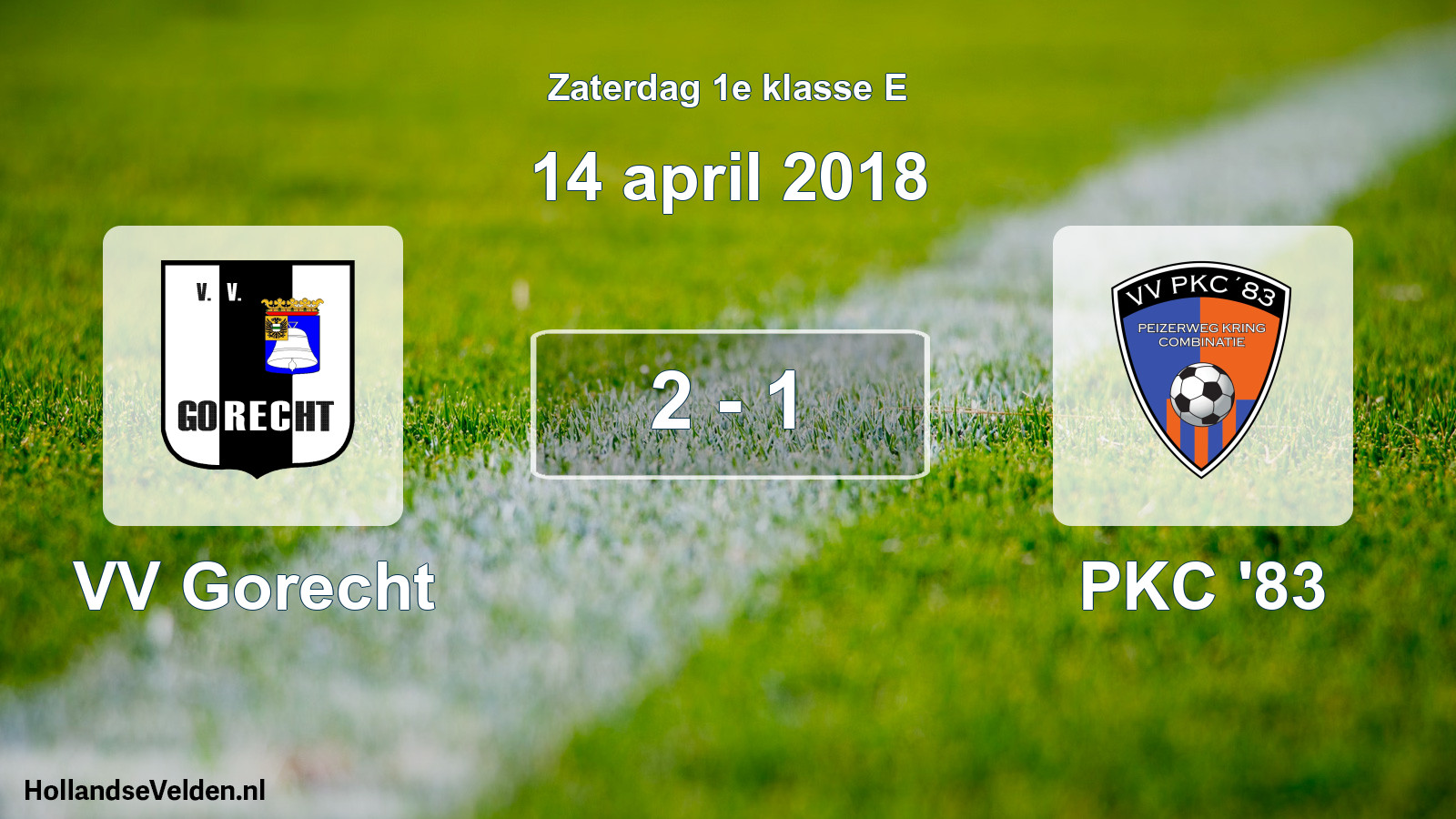 Total number of matches played: VV Gorecht - PKC '83 2 - 1 (14 April 2018)