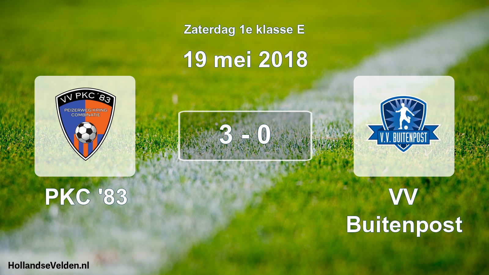 Total number of matches played: PKC '83 - VV Buitenpost 3 - 0 (19 May 2018)