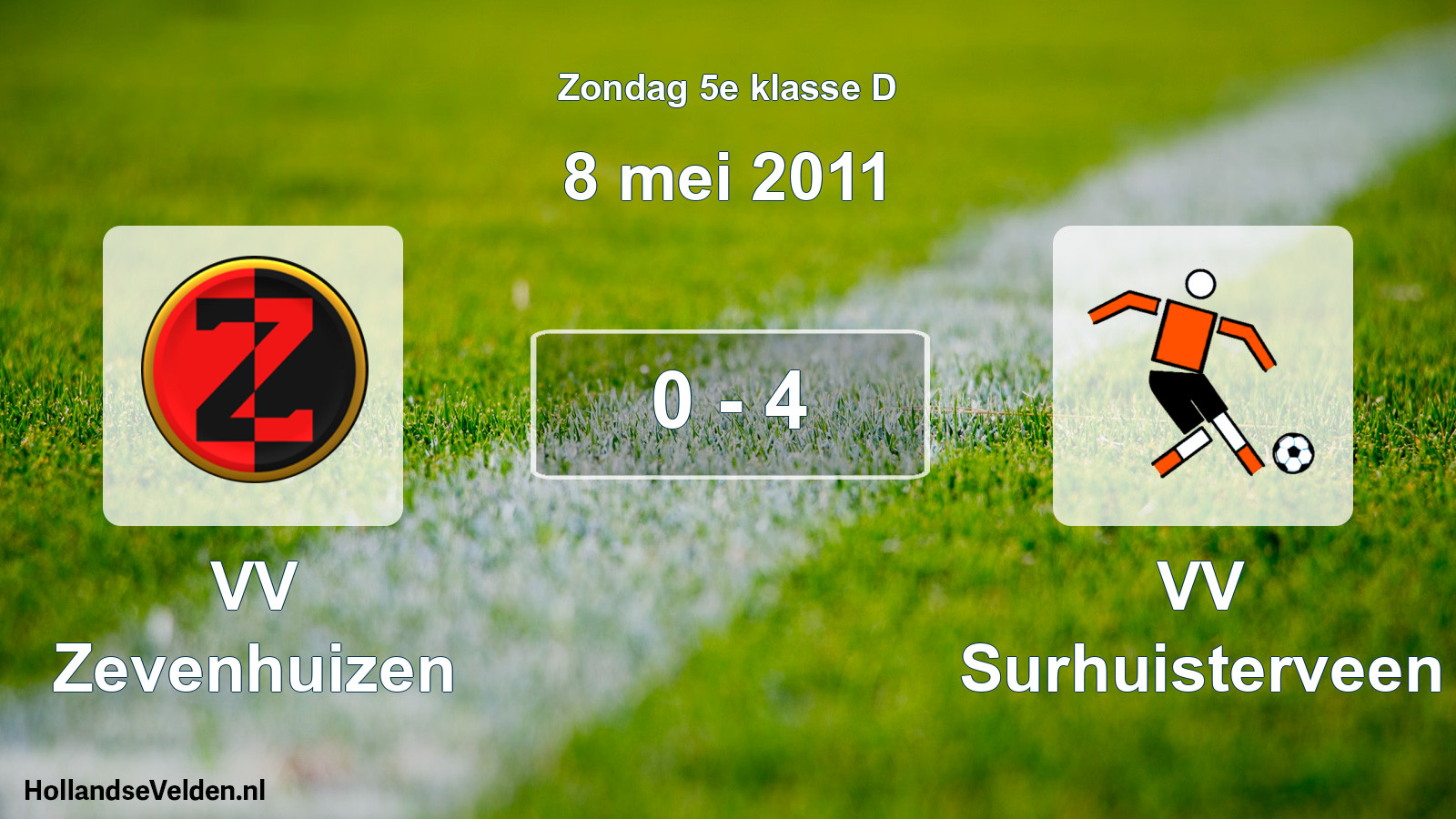 Total number of matches played: VV Zevenhuizen - VV Surhuisterveen 0 - 4 (8 May 2011)