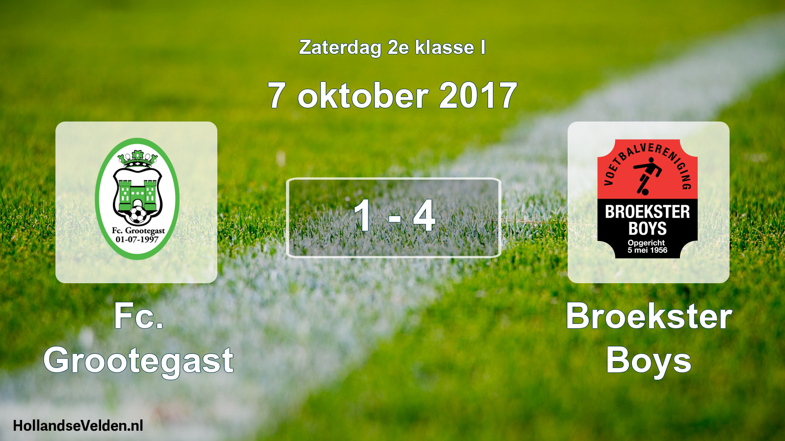 Total number of matches played: Fc. Grootegast - Broekster Boys 1 - 4 (7 October 2017)