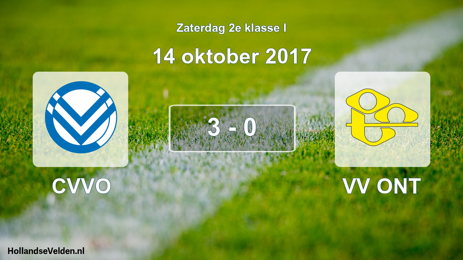 Total number of matches played: CVVO - VV ONT 3 - 0 (14 October 2017)