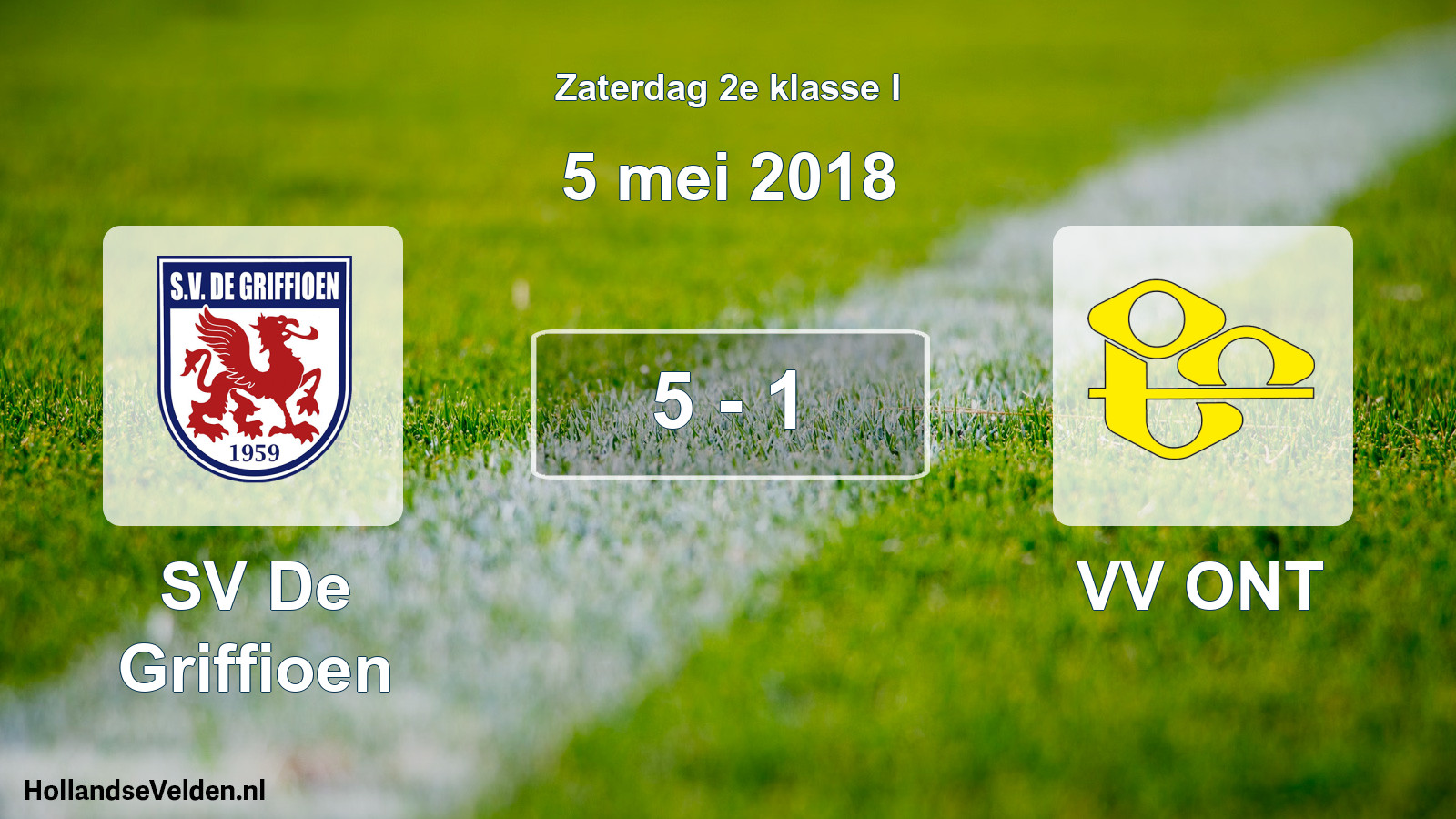 Total number of matches played: SV De Griffioen - VV ONT 5 - 1 (5 May 2018)