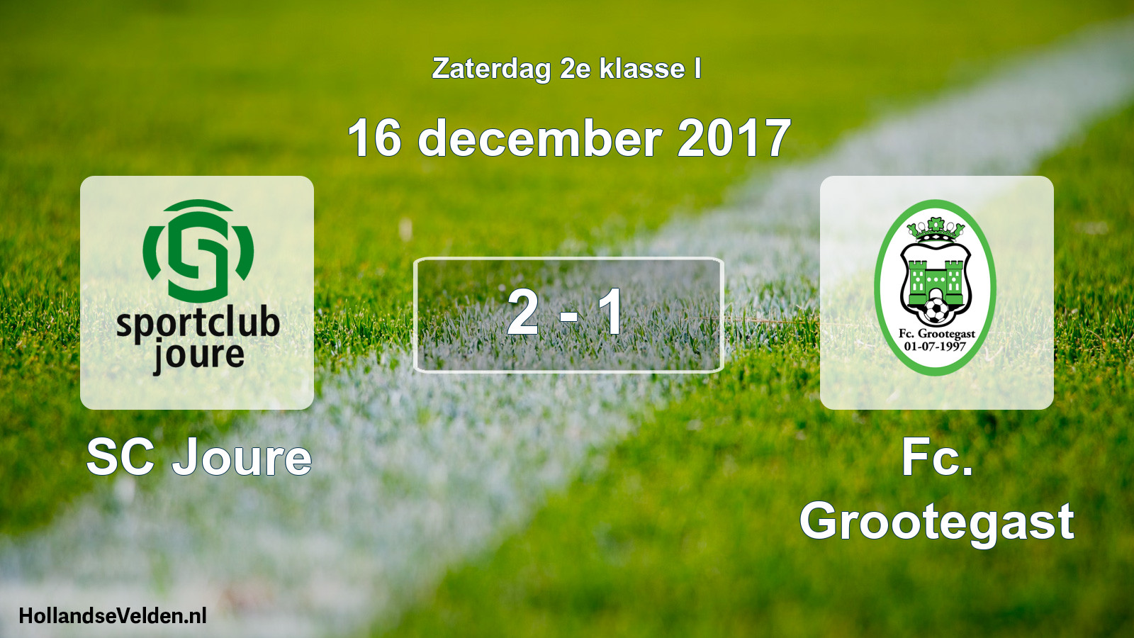 Total number of matches played: SC Joure - Fc. Grootegast 2 - 1 (16 December 2017)
