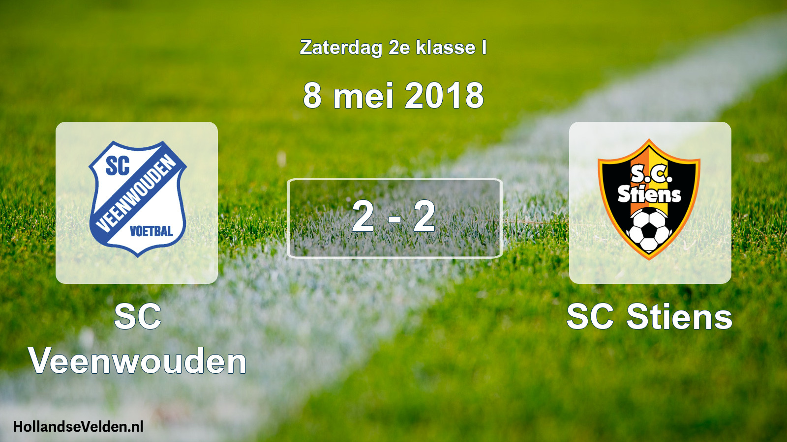 Total number of matches played: SC Veenwouden - SC Stiens 2 - 2 (8 May 2018)