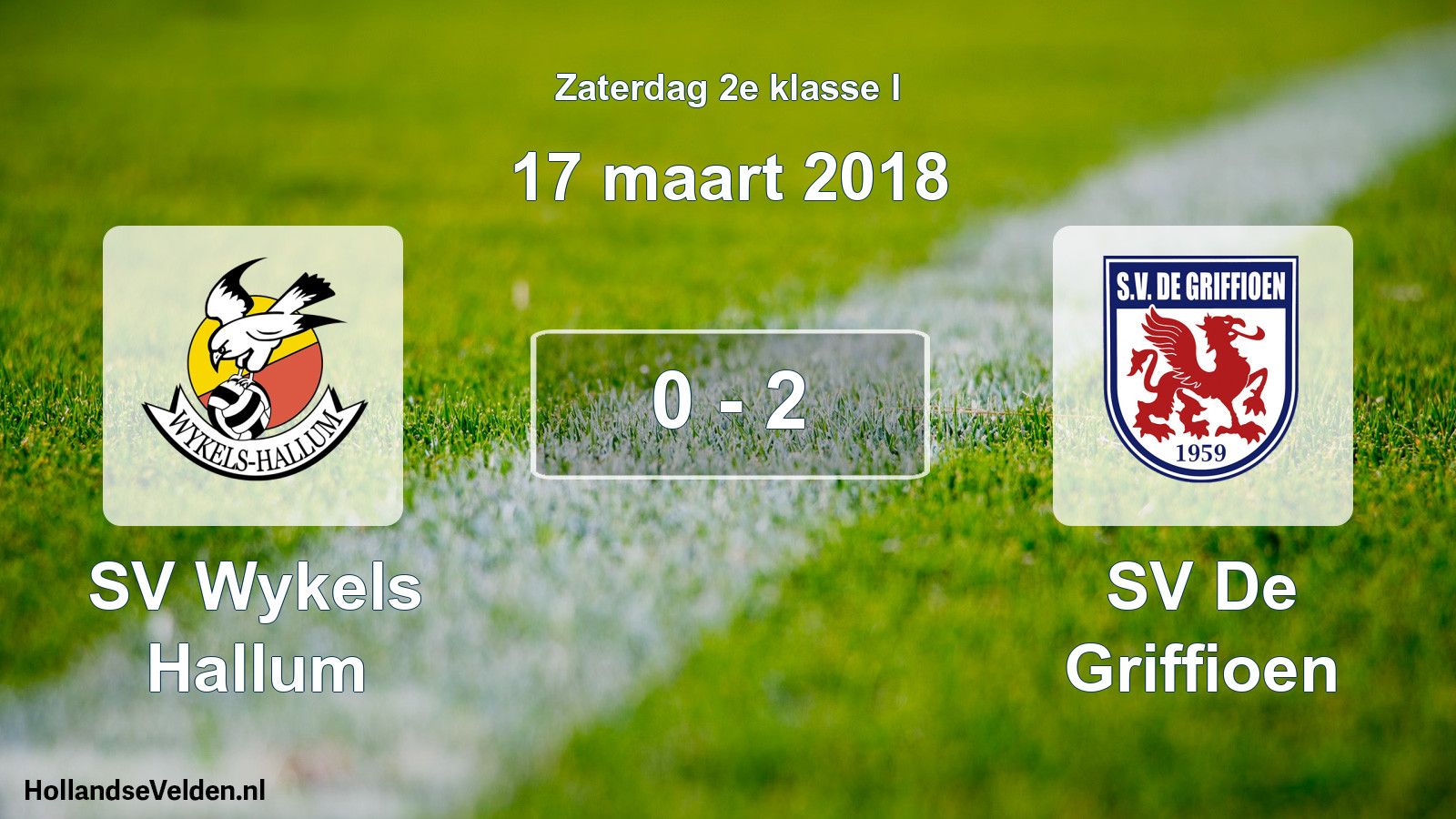 Total number of matches played: SV Wykels Hallum - SV De Griffioen 0 - 2 (17 March 2018)