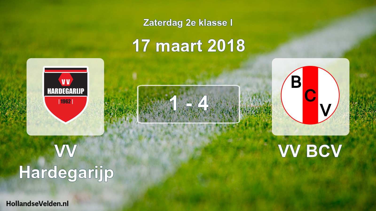 Total number of matches played: VV Hardegarijp - VV BCV 1 - 4 (17 March 2018)
