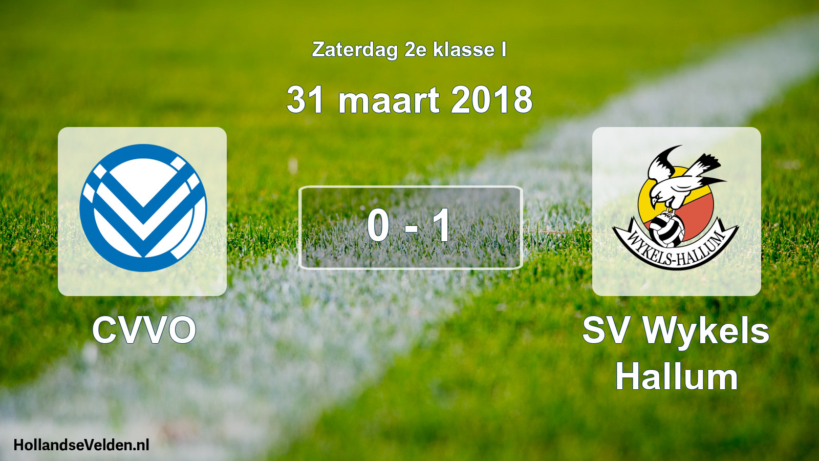 Total number of matches played: CVVO - SV Wykels Hallum 0 - 1 (31 March 2018)