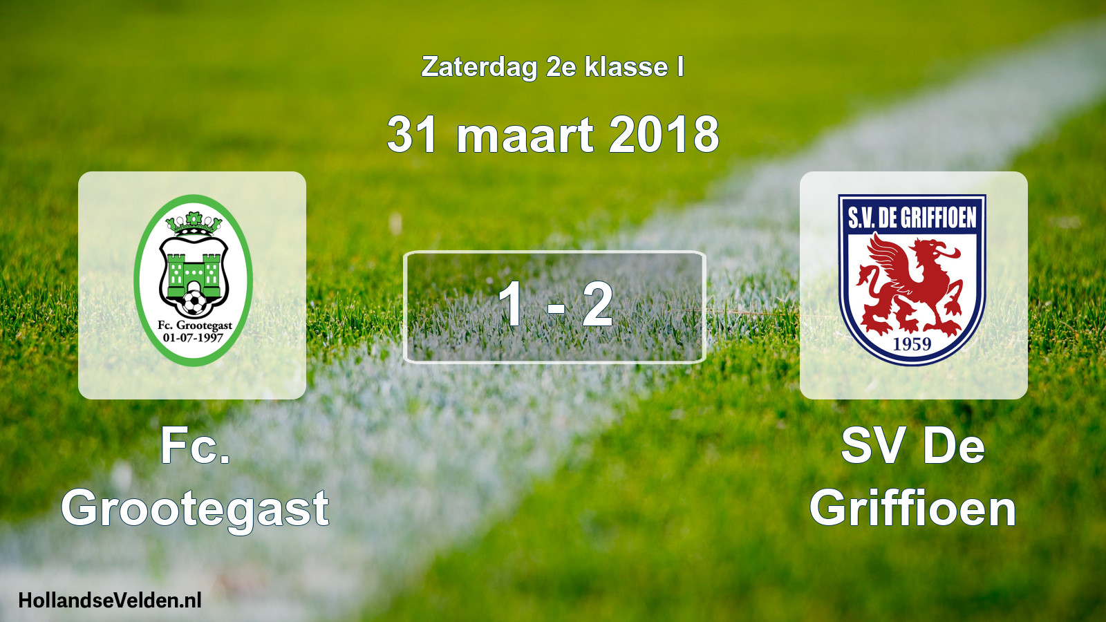 Total number of matches played: Fc. Grootegast - SV De Griffioen 1 - 2 (31 March 2018)
