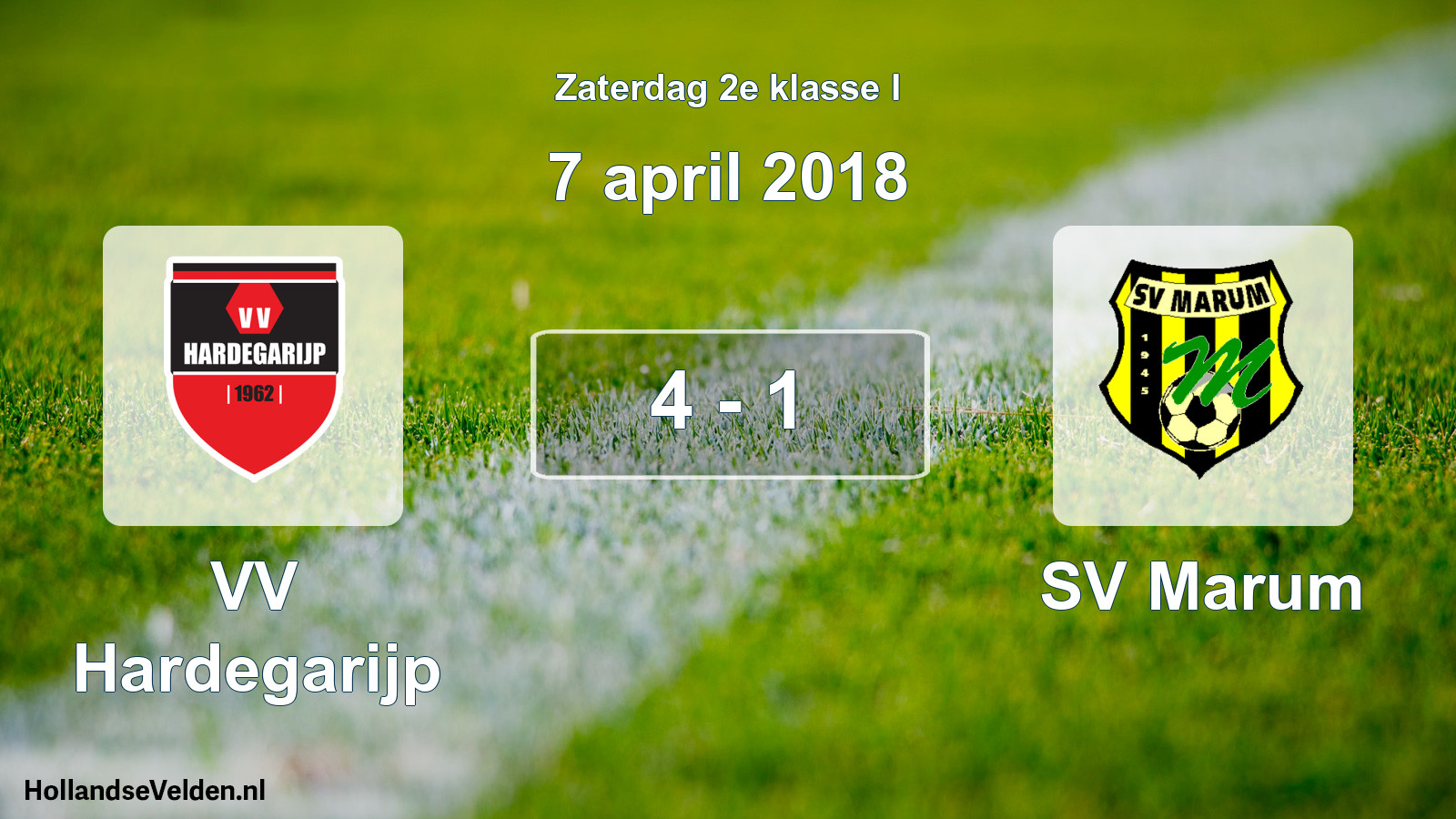Total number of matches played: VV Hardegarijp - SV Marum 4 - 1 (7 April 2018)