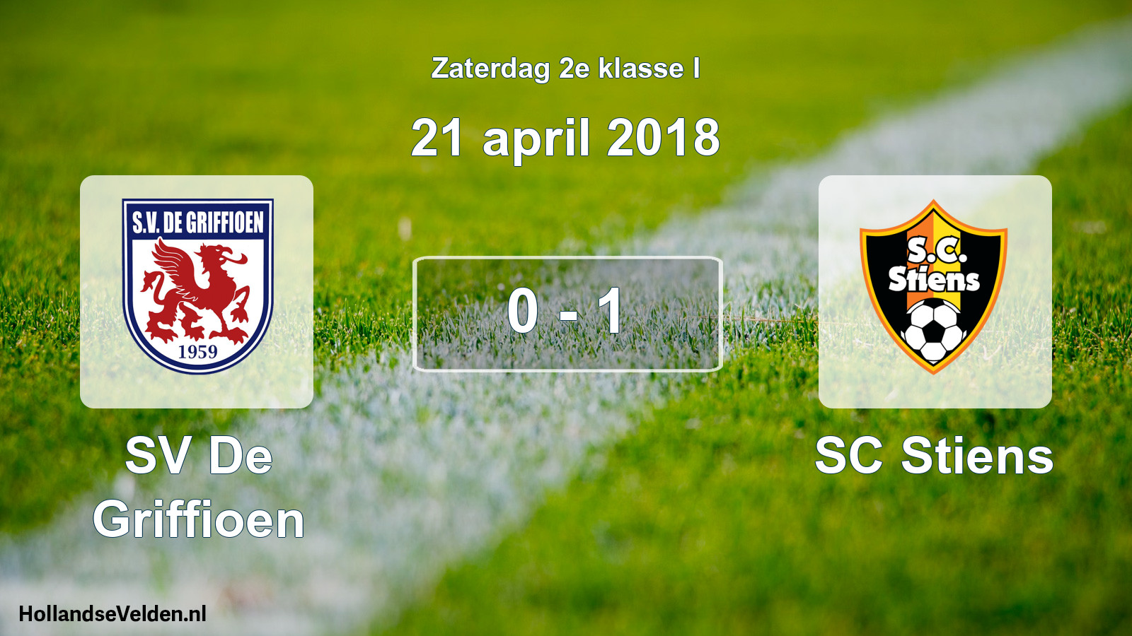 Total number of matches played: SV De Griffioen - SC Stiens 0 - 1 (21 April 2018)