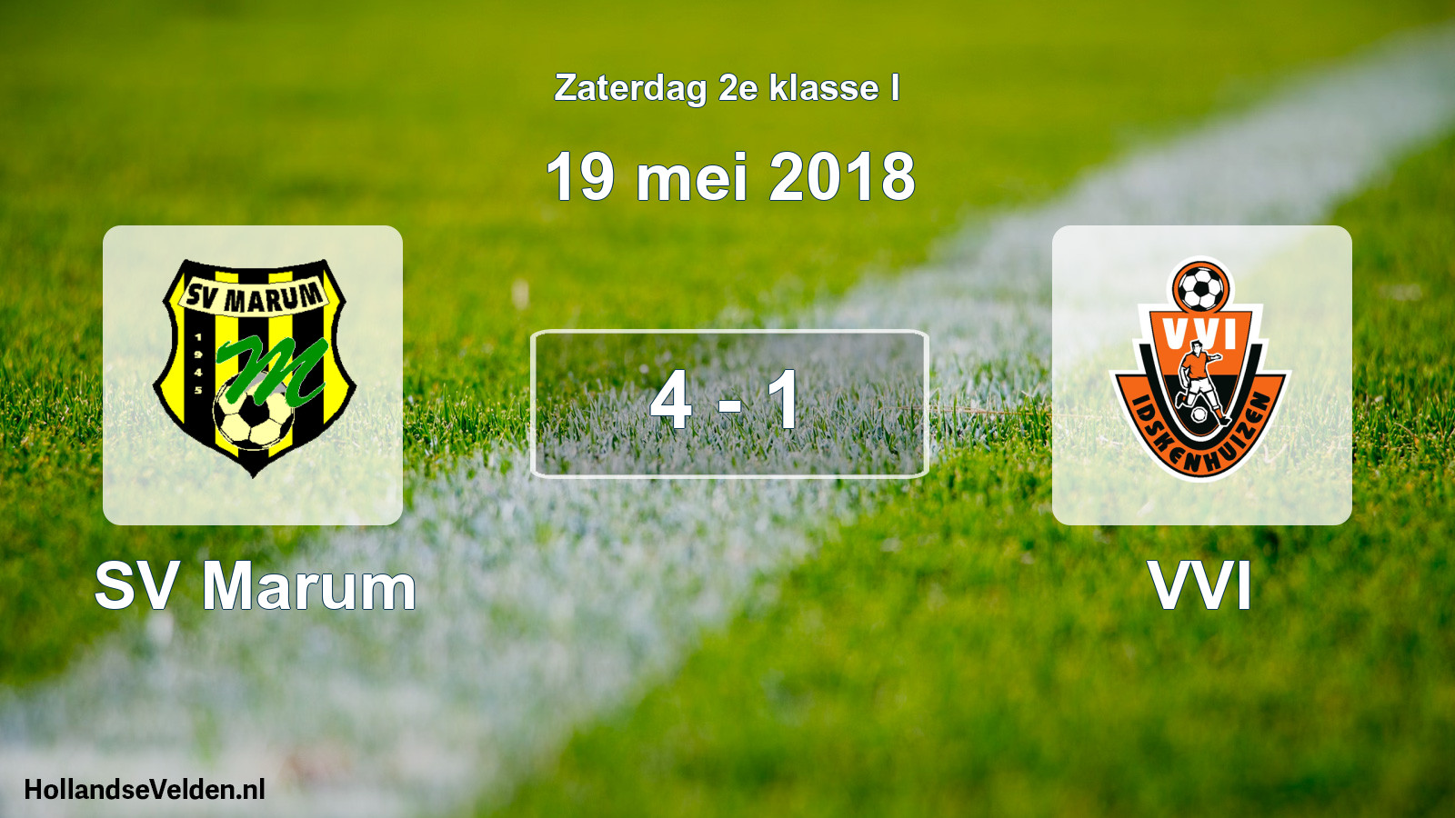 Total number of matches played: SV Marum - VVI 4 - 1 (19 May 2018)