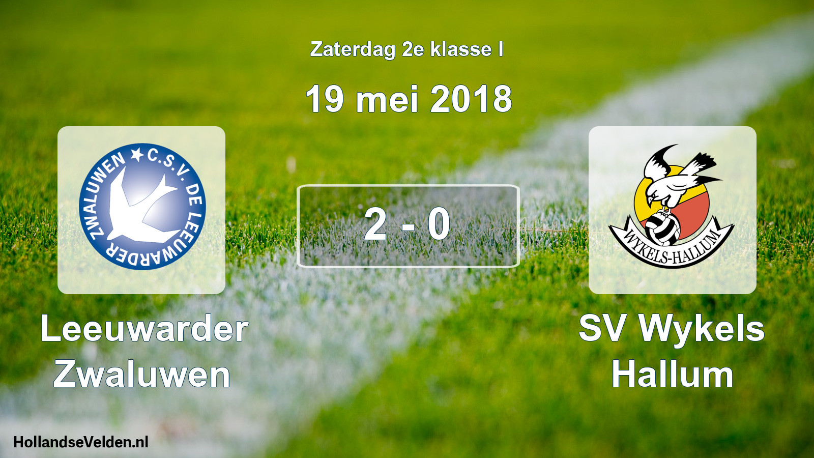 Total number of matches played: Leeuwarder Zwaluwen - SV Wykels Hallum 2 - 0 (19 May 2018)