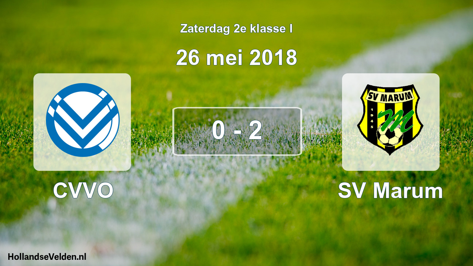 Total number of matches played: CVVO - SV Marum 0 - 2 (26 May 2018)