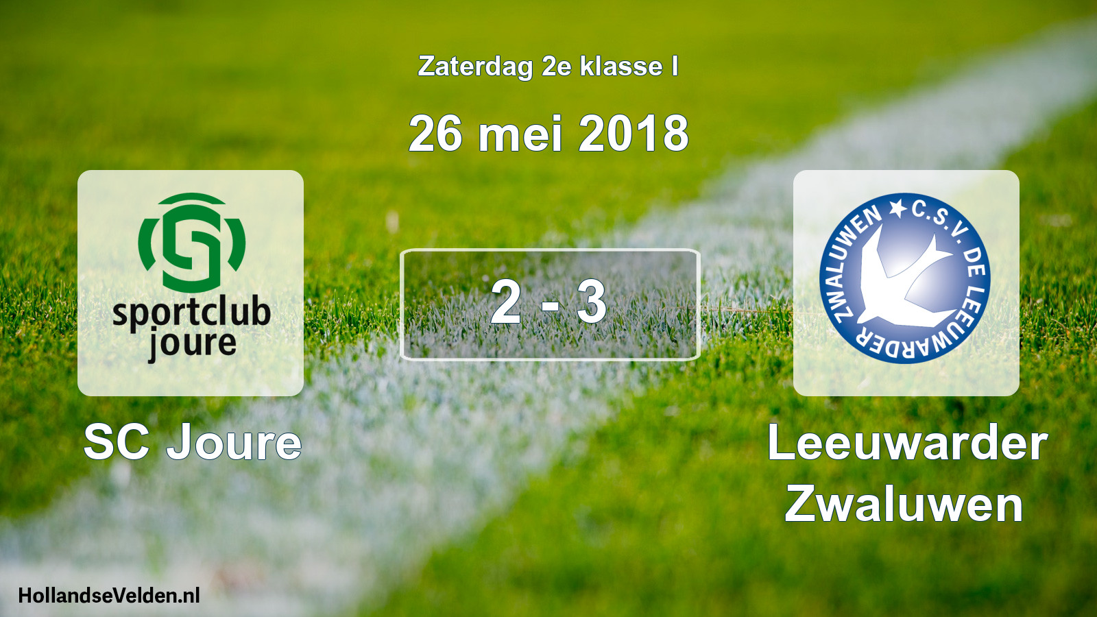 Total number of matches played: SC Joure - Leeuwarder Zwaluwen 2 - 3 (26 May 2018)