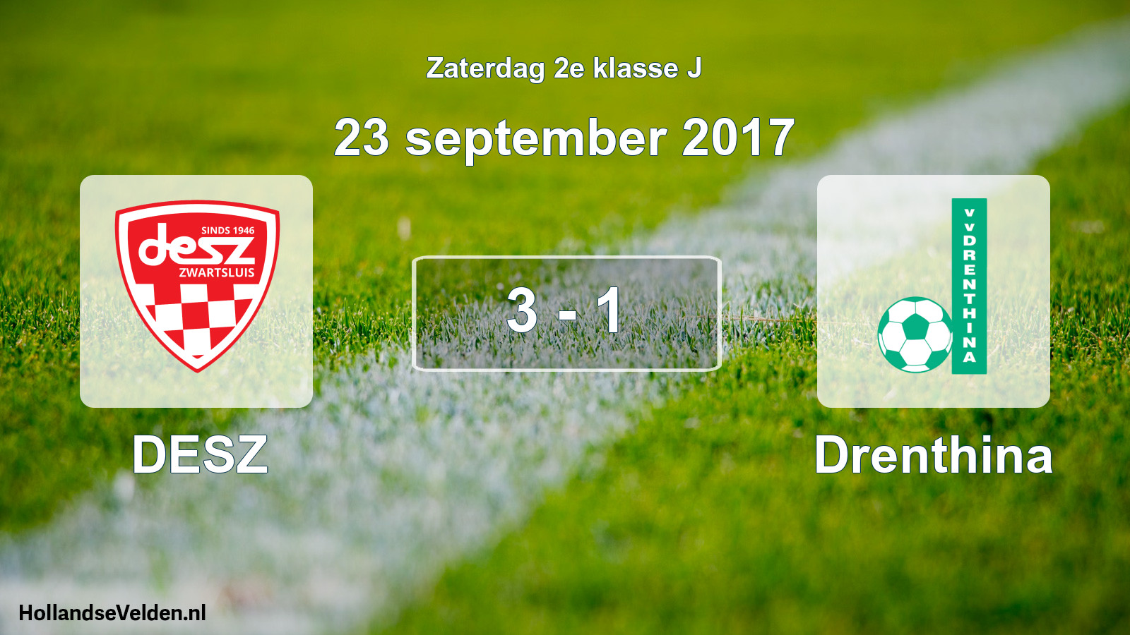 Total number of matches played: DESZ - Drenthina 3 - 1 (23 September 2017)