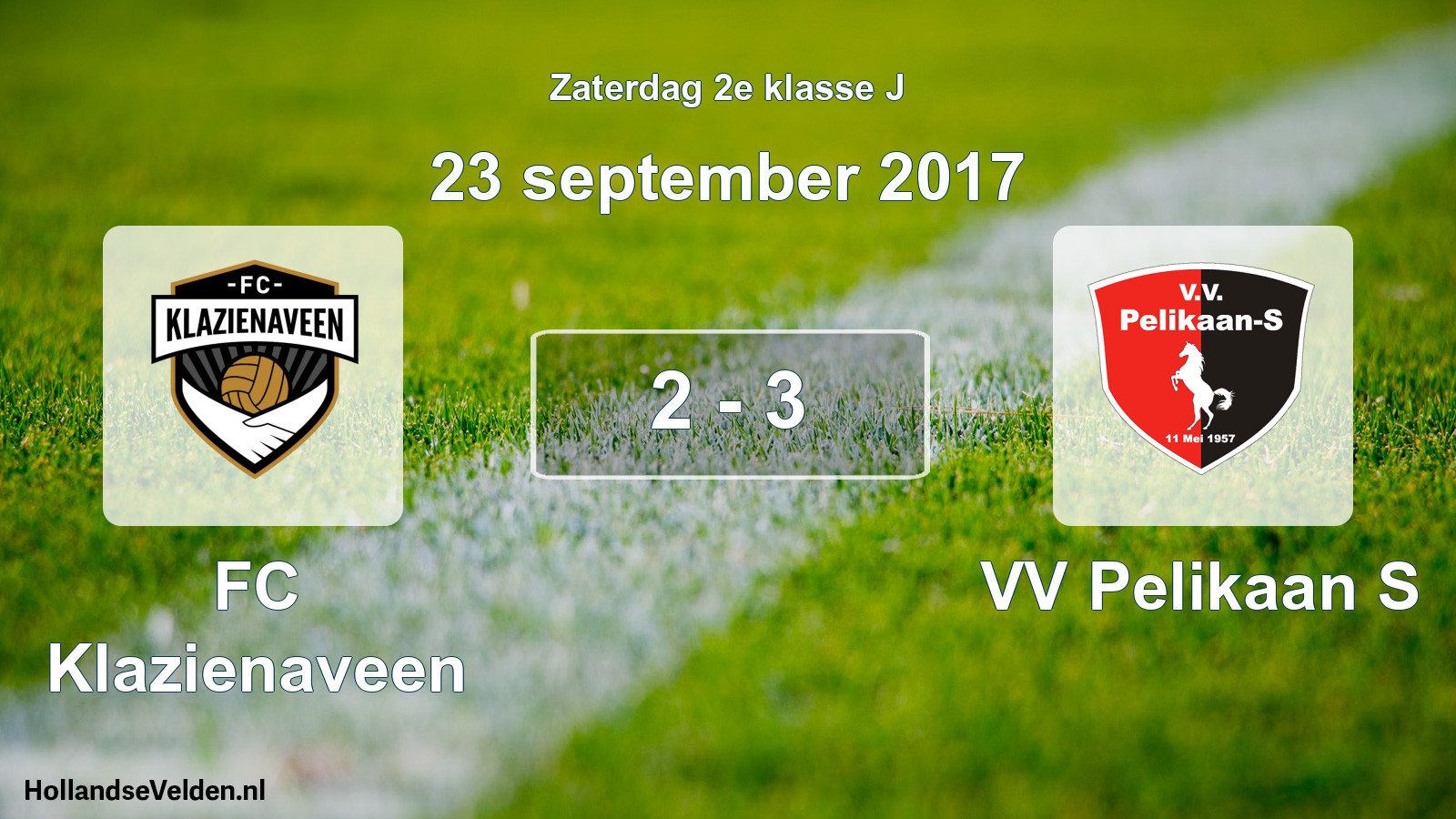 Total number of matches played: FC Klazienaveen - VV Pelikaan S 2 - 3 (23 September 2017)