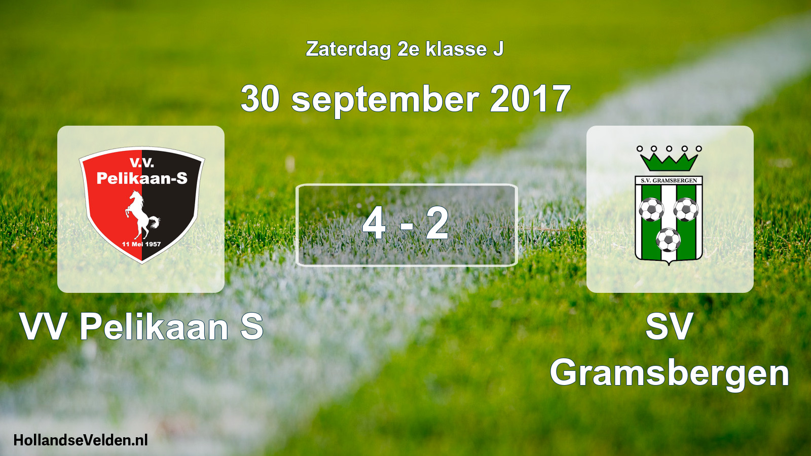 Total number of matches played: VV Pelikaan S - SV Gramsbergen 4 - 2 (30 September 2017)