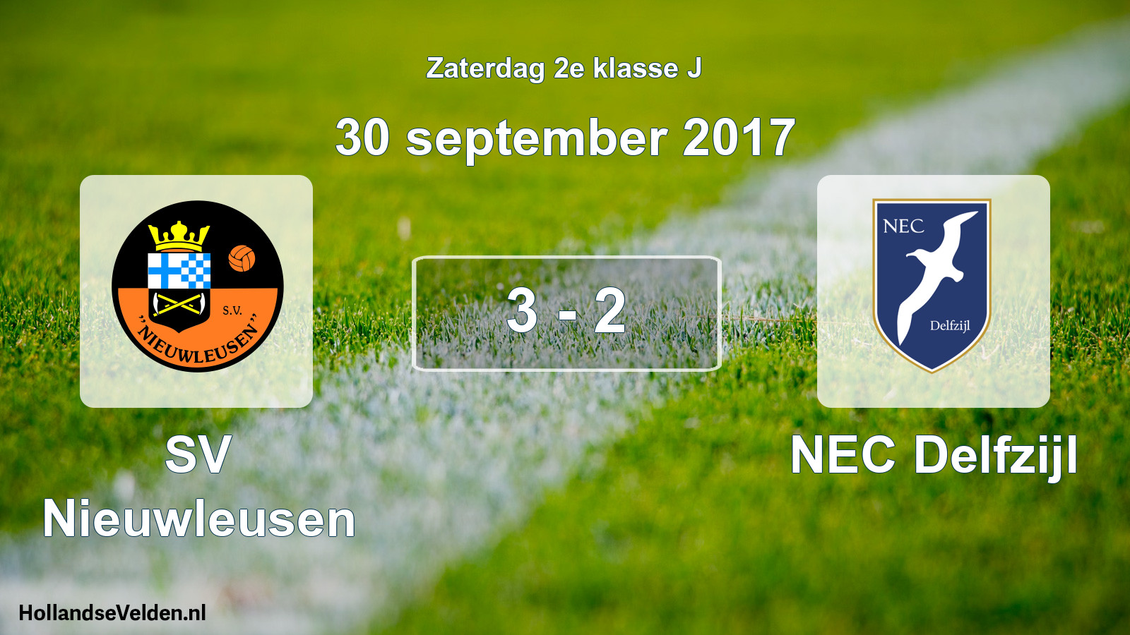 Total number of matches played: SV Nieuwleusen - NEC Delfzijl 3 - 2 (30 September 2017)