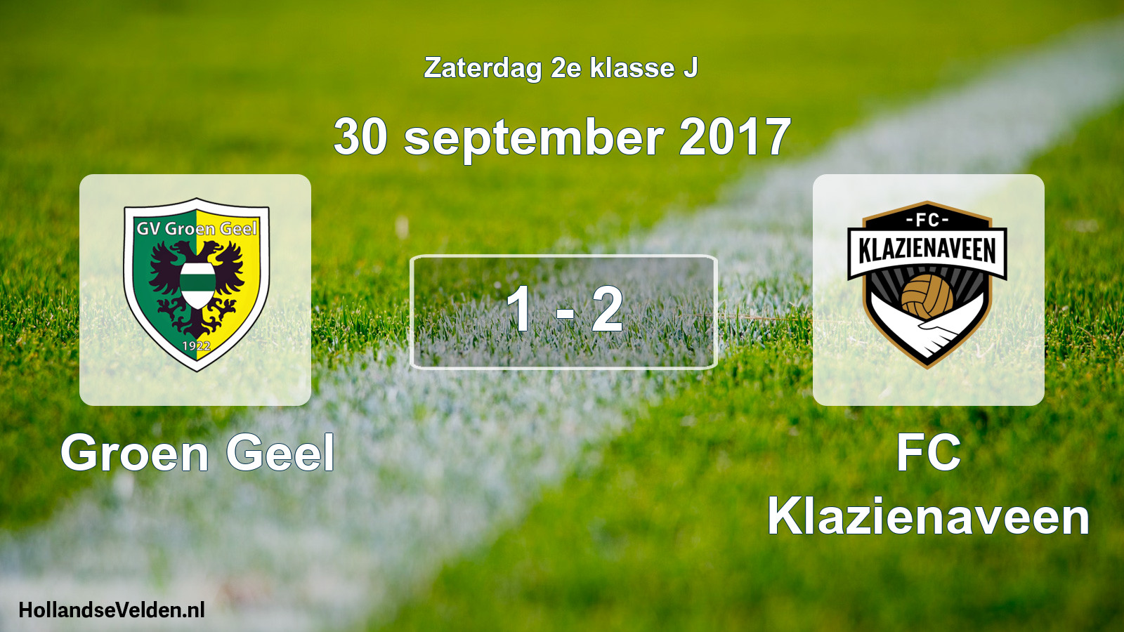 Total number of matches played: Groen Geel - FC Klazienaveen 1 - 2 (30 September 2017)