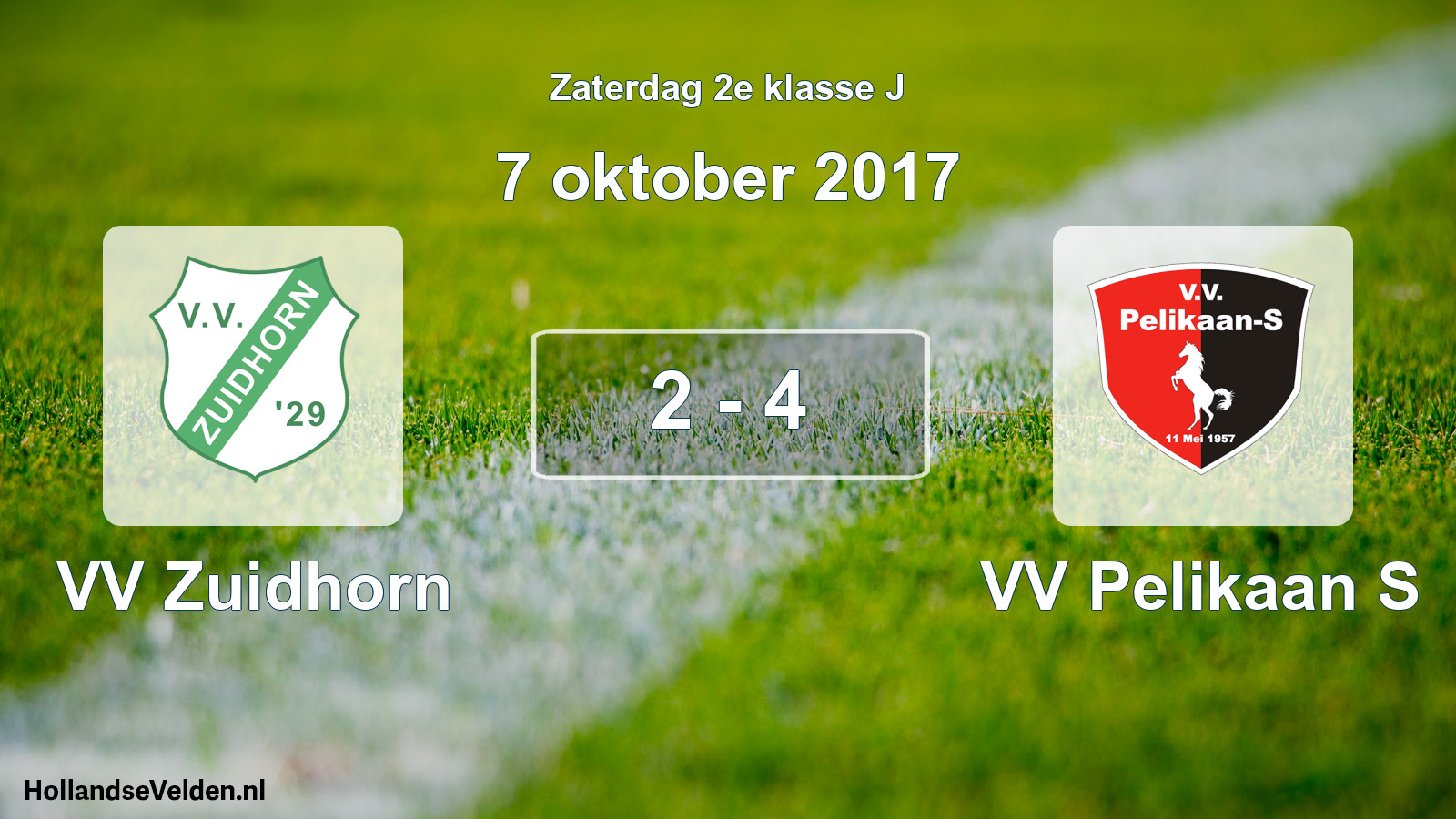 Total number of matches played: VV Zuidhorn - VV Pelikaan S 2 - 4 (7 October 2017)