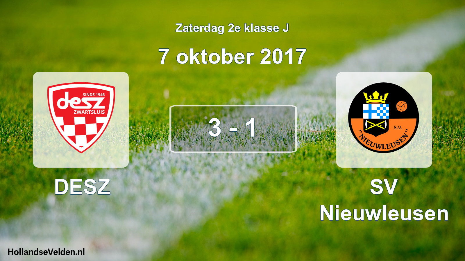 Total number of matches played: DESZ - SV Nieuwleusen 3 - 1 (7 October 2017)