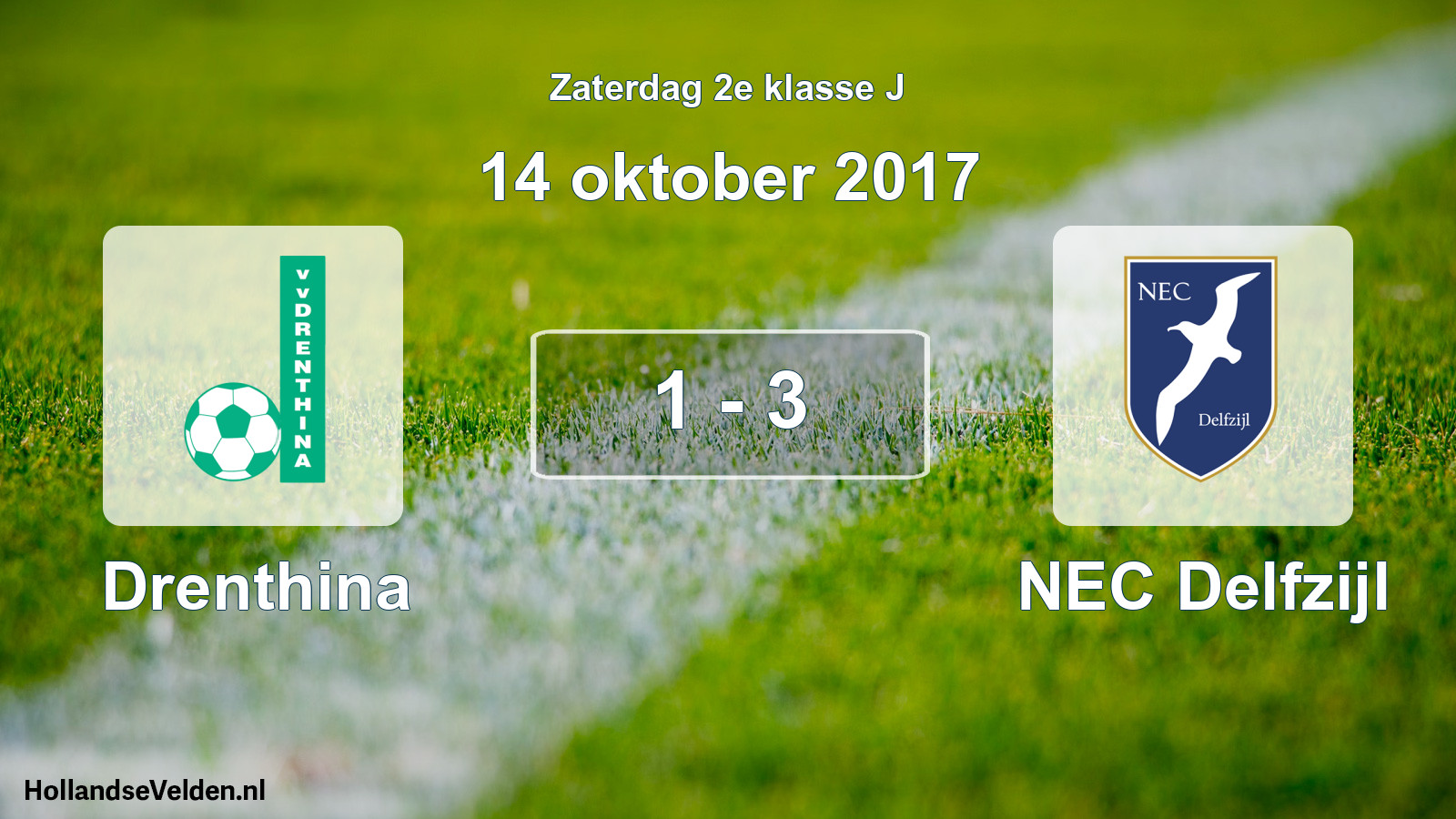 Total number of matches played: Drenthina - NEC Delfzijl 1 - 3 (14 October 2017)