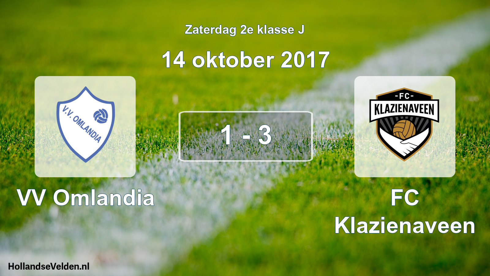 Total number of matches played: VV Omlandia - FC Klazienaveen 1 - 3 (14 October 2017)