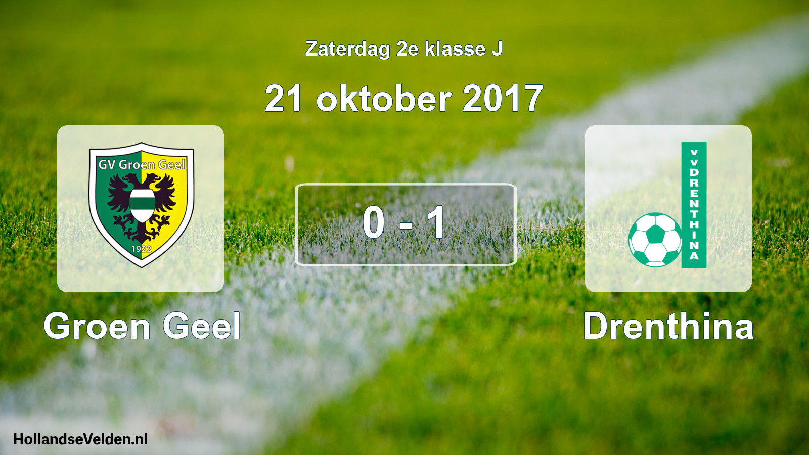 Total number of matches played: Groen Geel - Drenthina 0 - 1 (21 October 2017)